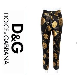 NWT Dolce & Gabbana Jacquard straight leg trousers/ pants